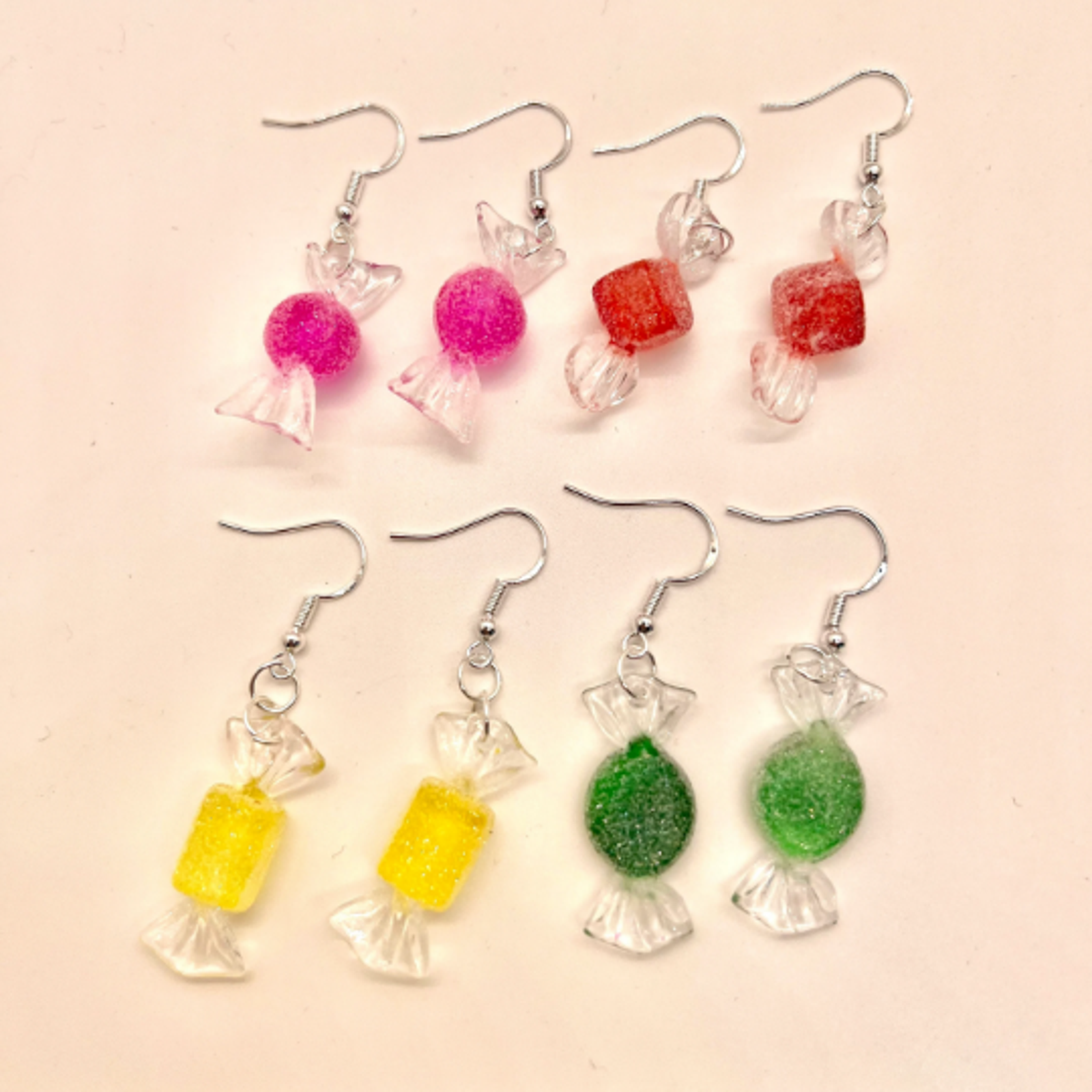 Hard Candy Earrings  Retro Candy Earrings  Glitter Earrings  Food Earrings